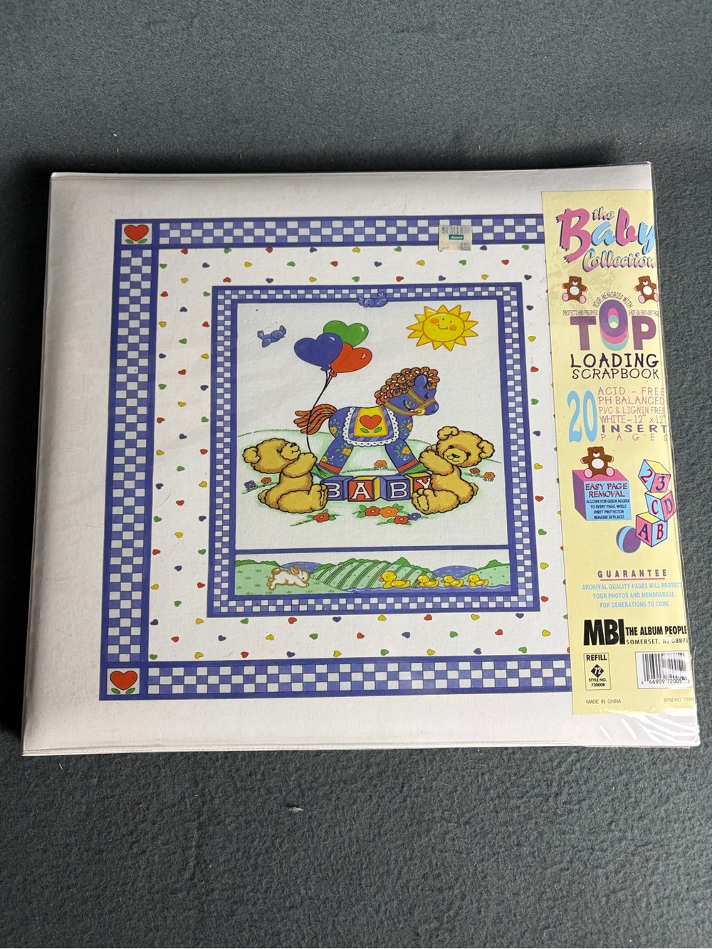 Vintage Baby Collection Scrapbook Photo Album Teddy Bear Rocking Horse Sealed